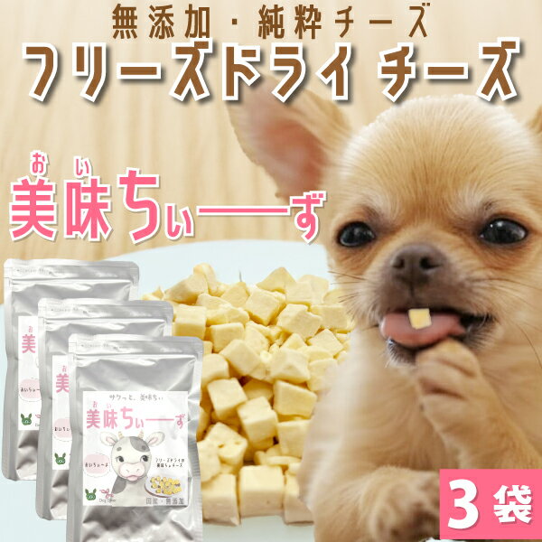 【新発売記念・セール】犬 チーズ 無添加 フリーズドライ 犬用おやつ(犬用 美味ちぃーず 50g×3袋(150g))国産 おやつ 犬用チーズ カルシウムが豊富な犬のおやつ ドライチーズのサムネイル