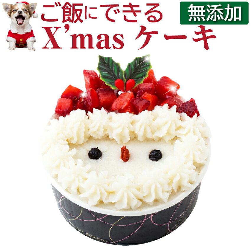 【先行予約】犬用 クリスマスケーキ サンタのミートローフ 無添加 犬 ケーキのサムネイル