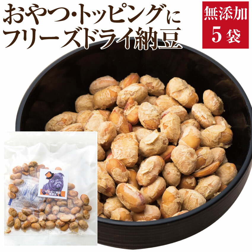 犬 納豆 おやつ(フリーズドライ納豆 5袋)無添加 国産【通常便 送料無料】