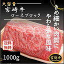 宮崎県産 宮崎牛 都城市 ロースブロック 1000g お肉 ギフト 1キロ ブロック肉 1kg 霜降り 黒毛和牛 ステーキ肉 ロースステーキ ロース 牛ロース ブロック 牛肉 ステーキ用 冷凍肉 最高級 高級ギフト 霜降り 国産 贈り物 プレゼント