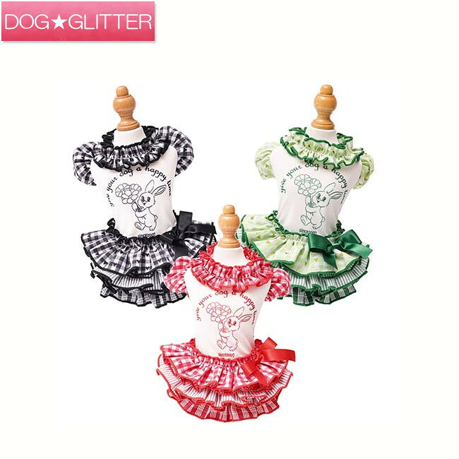 乐天商城 - ゴッドピバ COOLラビットコラージュワンピース犬用 ペット服 わんちゃん ワンちゃん 可愛い 写真映え 犬服 洋服 クール ドッグウェア GODPIVA