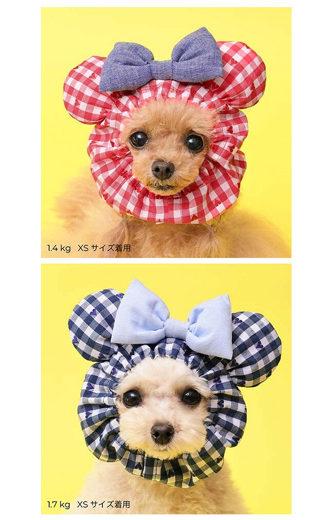 ドッググリッター DOGGLITTERのゴッドピバ アニマルハートギンガムスヌード犬用 猫用 ペット服 かぶりもの ドッグウェア 小型犬 中型犬 かわいい おしゃれ GODPIVA｜アングル2