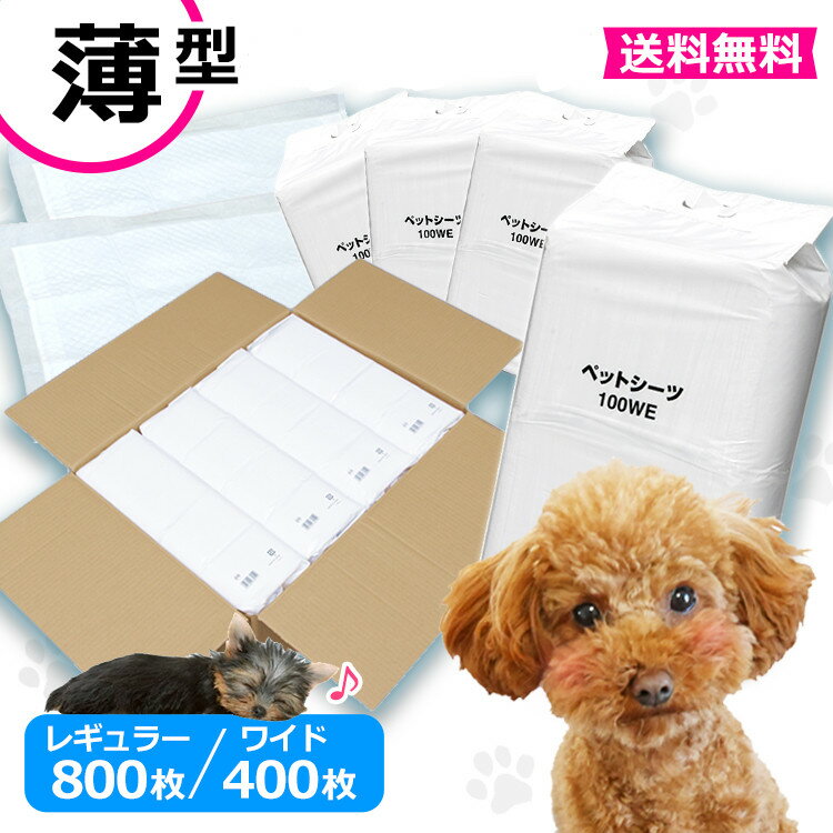 ＼クーポン利用で200円OFF★／ 薄型 ペットシーツ レギュラー800枚/ワイド400枚送料無料 犬 ペットシート シーツ トイレシート 犬 トイレ シーツ ペット シーツ 犬 トイレシート 犬用 ペットシート 小型犬 中型犬 ペット用 業務用 超薄