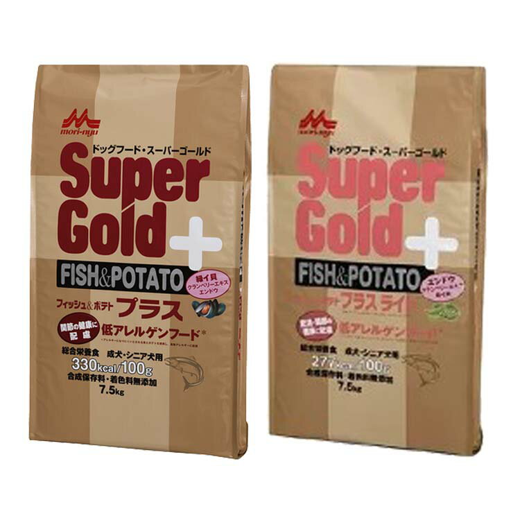 Rakuten - 森乳サンワールド フィッシュ&ポテト プラス プラスライト 7.5kg 肥満・関節の健康に配慮 グレインフリー 低アレルゲンフード ドッグフード 犬 ご飯 肥満 減量 関節の健康に配慮 グルコサミン 下部尿路の健康に配慮