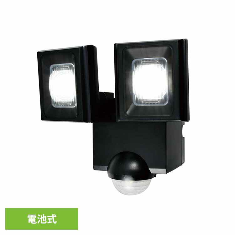 乾電池式 センサーライト ESL-N112DCELPA エルパ 防犯用品 センサーライト 屋外用ライト 電池式 ウォールライト 防雨仕様 かんたん設置 白色LED 朝日電器株式会社