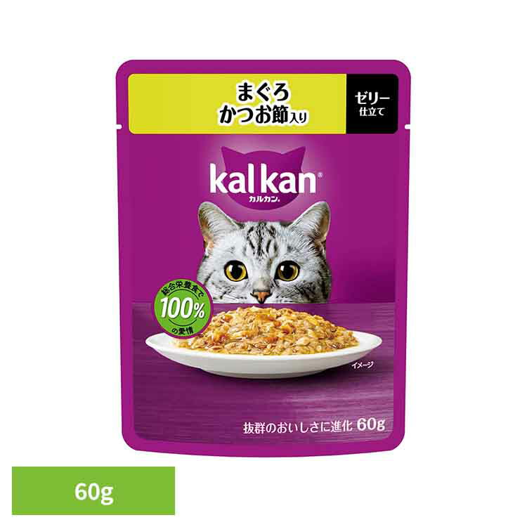 乐天商城 - カルカン パウチ まぐろ かつお節入り 60g KP112猫 キャット キャットフード マース ウェット パウチ トッピング ご飯 まぐろ かつお節 マースジャパンリミテッド