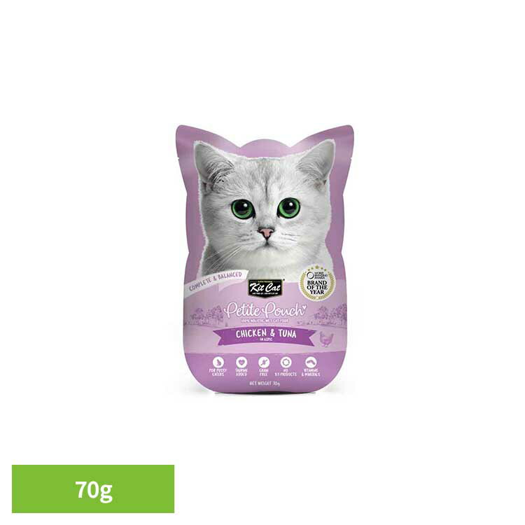 Rakuten - キットキャット プティパウチ チキン＆ツナ 70g ウェットフード プレミアム 猫 パウチ 素材 缶詰 美味しい 総合栄養食 チキン ツナ グローバルペットニュートリション 【B】