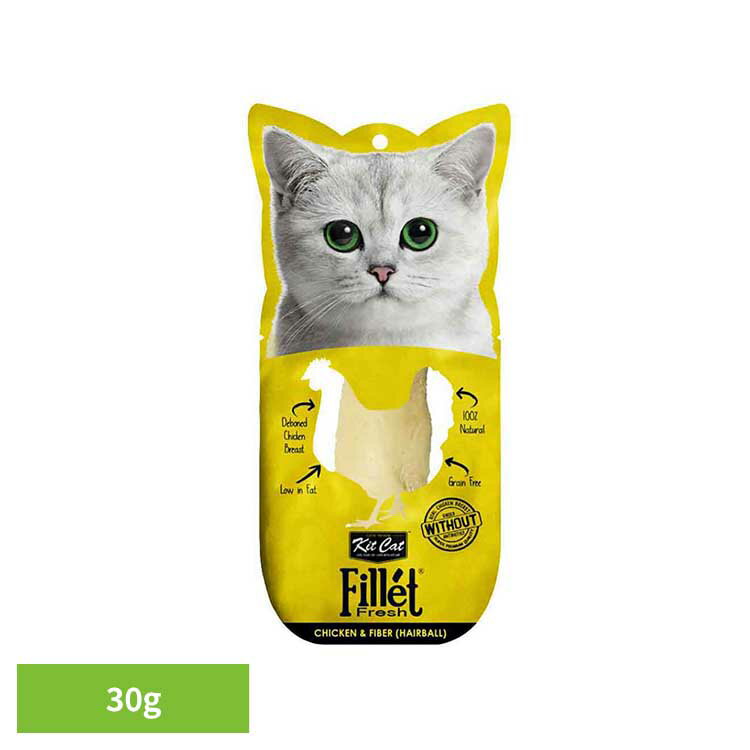 Rakuten - キットキャット フィレ チキン＆ファイバー 30g おやつ プレミアム 猫 無添加 素材 缶詰 美味しい キットキャット チキン ヘアボール グローバルペットニュートリション 【B】
