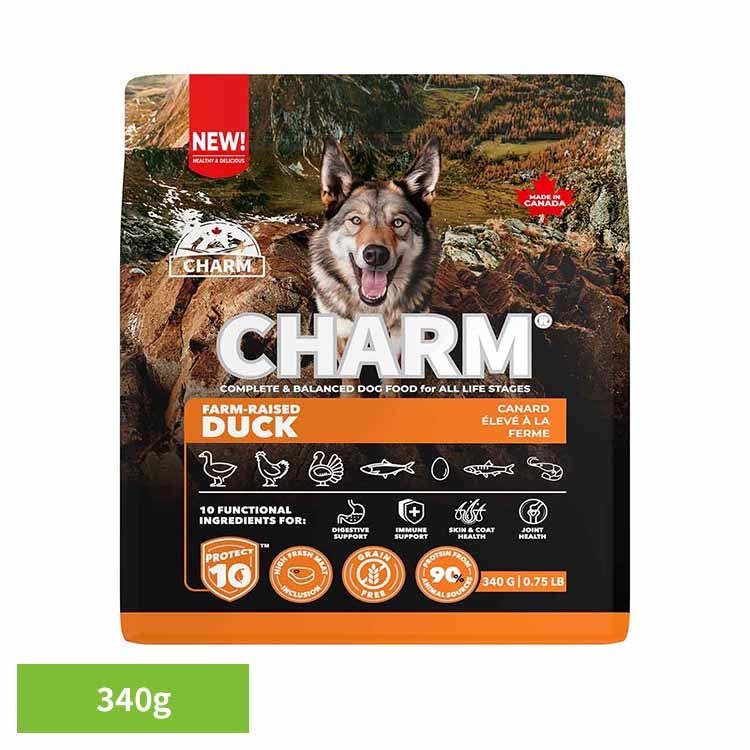Rakuten - CHARM ファームレイズドダックドッグフード 340g チャーム ドッグフード プレミアムフード グレインフリー 犬 ナチュラル アレルギー 小粒 無添加 肥満 チャーム