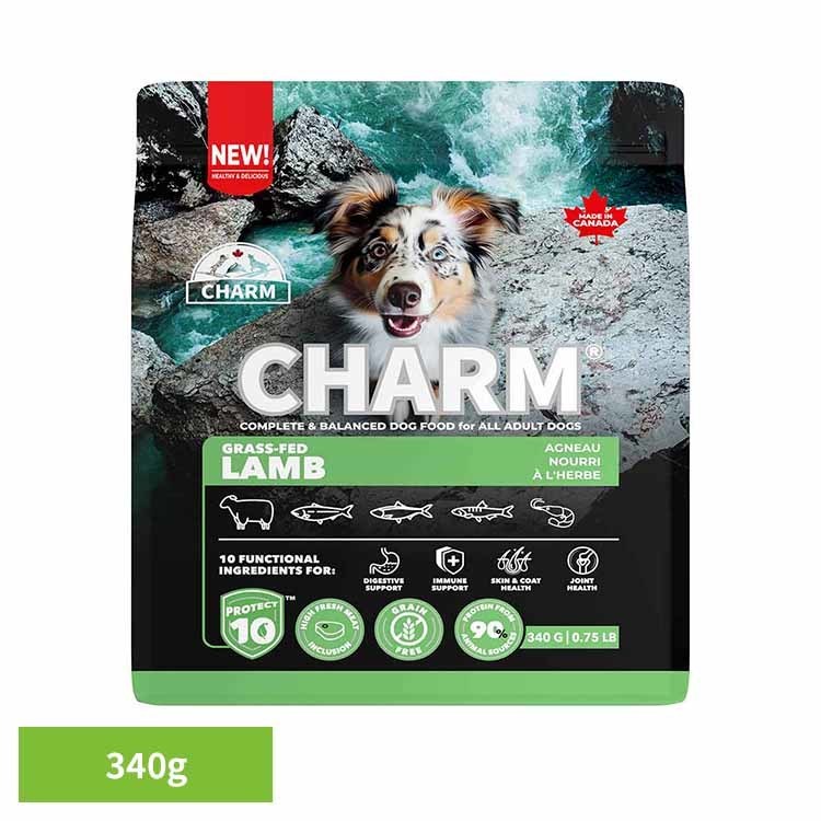Rakuten - CHARM グラスフェッドラムドッグフード 340g チャーム ドッグフード プレミアムフード グレインフリー 犬 ナチュラル アレルギー 小粒 無添加 肥満 チャーム