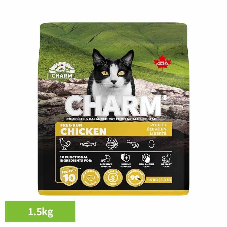 Rakuten - CHARM フリーランチキンキャットフード 1.5kg チャーム キャットフード プレミアムフード グレインフリー 猫 ナチュラル アレルギー 小粒 無添加 肥満 チャーム