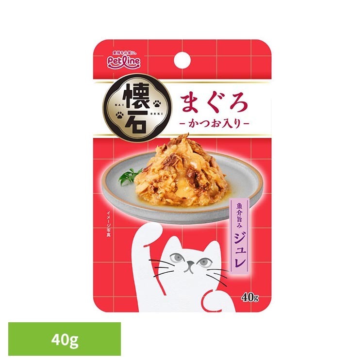 レトルト ジュレ まぐろ かつお入り キャットフード ウェットフード 成猫用 おかず まぐろ かつお 健康維持 少量 水分補給 懐石