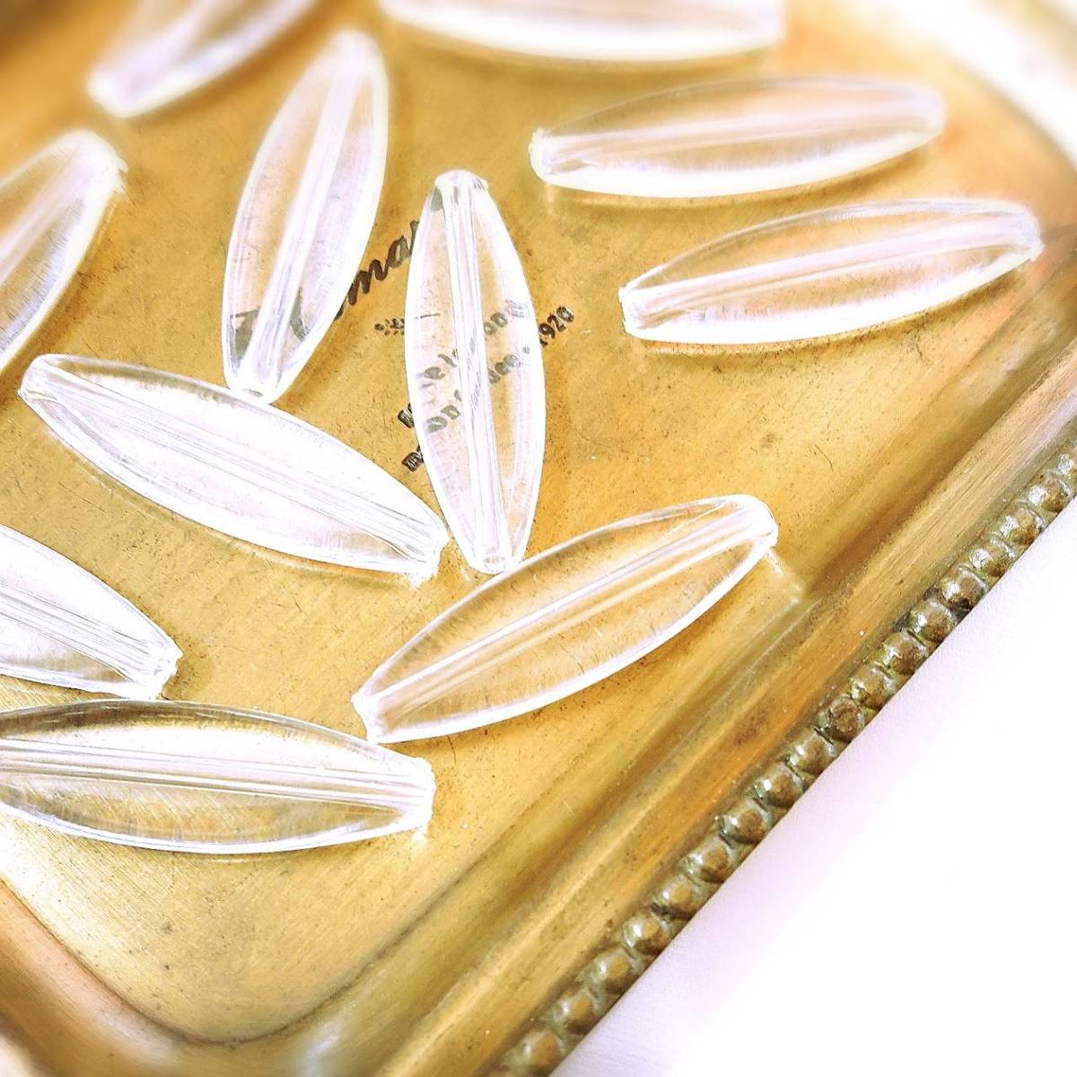 【道後雑貨店40-2】6個 ※透明クリアアクリルストーン ハンドメイド アクセサリーパーツ アクリルストー..