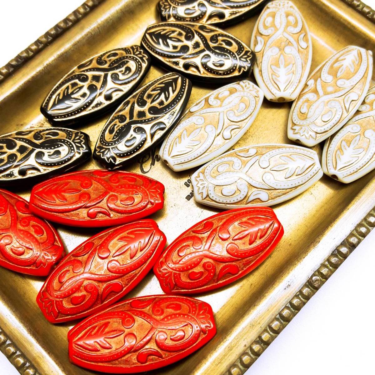 【道後雑貨店17-5】6個 ※ハンドメイド アクセサリーパーツ アクリルストーン アクリルビーズ チャーム ..