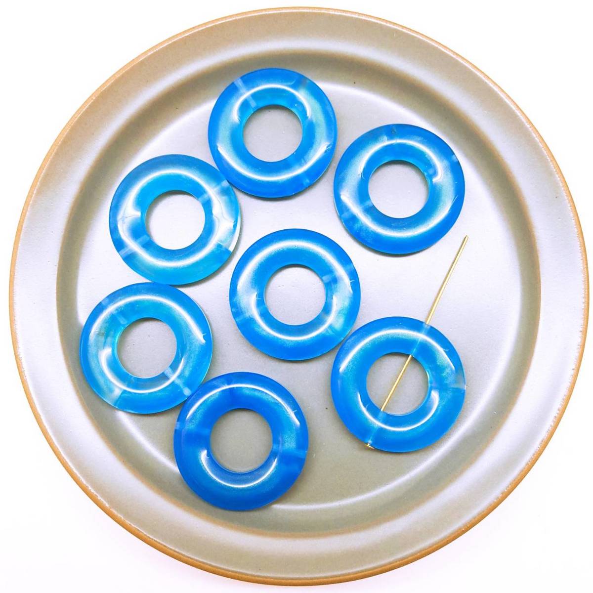 【道後雑貨店】6個 ※在庫処分！！プライスダウン　ハンドメイド アクセサリーパーツ アクリルストーン ..