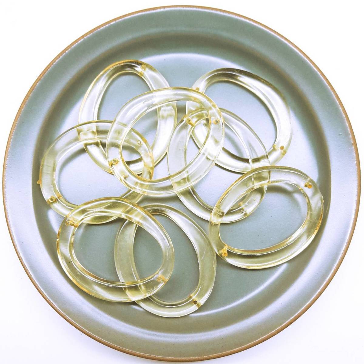 【道後雑貨店12-8】8個 ※在庫処分の為特価！！！特大サイズ ゴールドクリア ハンドメイド アクセサリー..