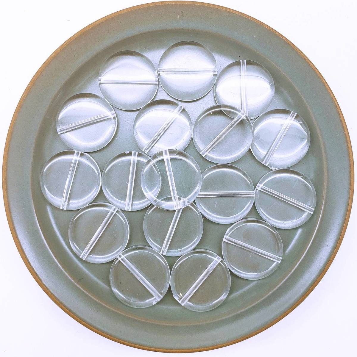 【道後雑貨店】6個 ※高品質☆クリアサークルパーツ ハンドメイド アクセサリーパーツ アクリルストーン ..