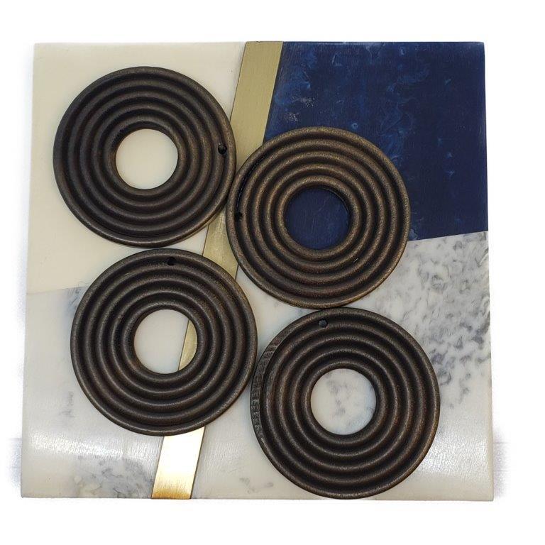 【道後雑貨店】4個 ※ウッド素材パーツ 軽量　ハンドメイド アクセサリーパーツ アクリルストーン アク..