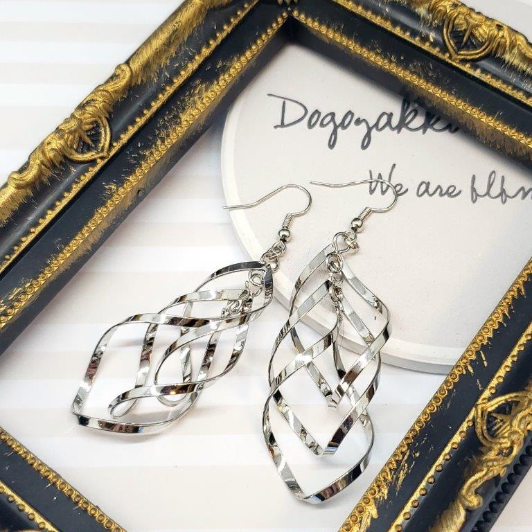 【道後雑貨店】1ペア ☆シルバー大人シンプルスタイル☆メタルピアス インポート ピアス/ピアス土台　ハ..