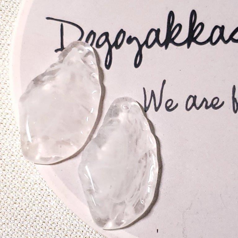 【道後雑貨店32】夏にオススメ　6個☆再販！！マーブルクリアパーツ　ハンドメイド アクセサリーパーツ(..