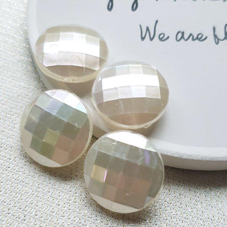 【道後雑貨店8】6個 多面カットアクリルパーツ（貫通穴あり）