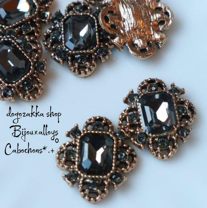 【道後雑貨店】4個 　アンティークカボション