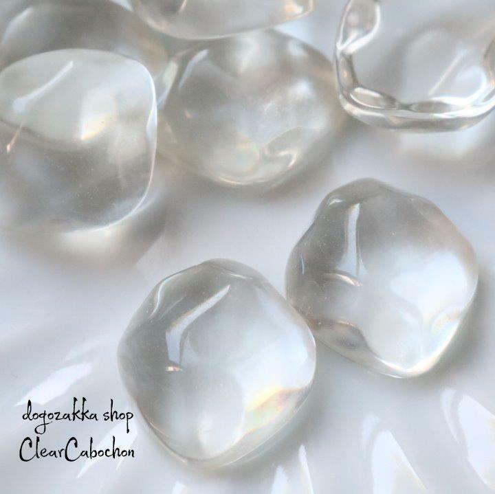 【道後雑貨店】4個☆水面のようなクリアパーツ　ひし形　　　　　　　　アクセサリーパーツ　アクリルパ..