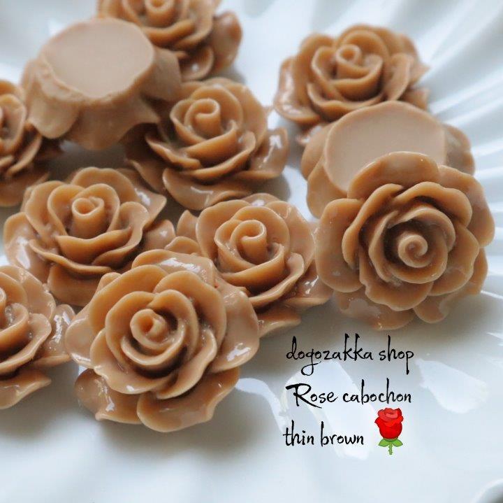 【道後雑貨店45】6個 モカローズパーツ アクリルストーン ハンドメイド アクセサリーパーツ アクリルス..