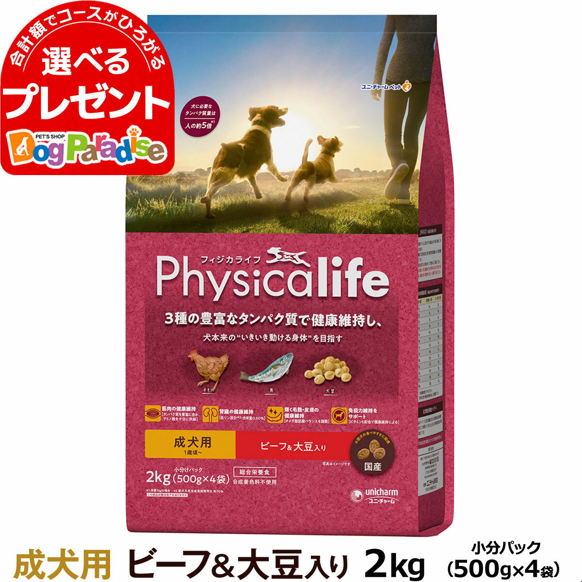 tBWJCt Physicalife p r[t哤 2kg 500g~4܂֗̕ȏpbN 