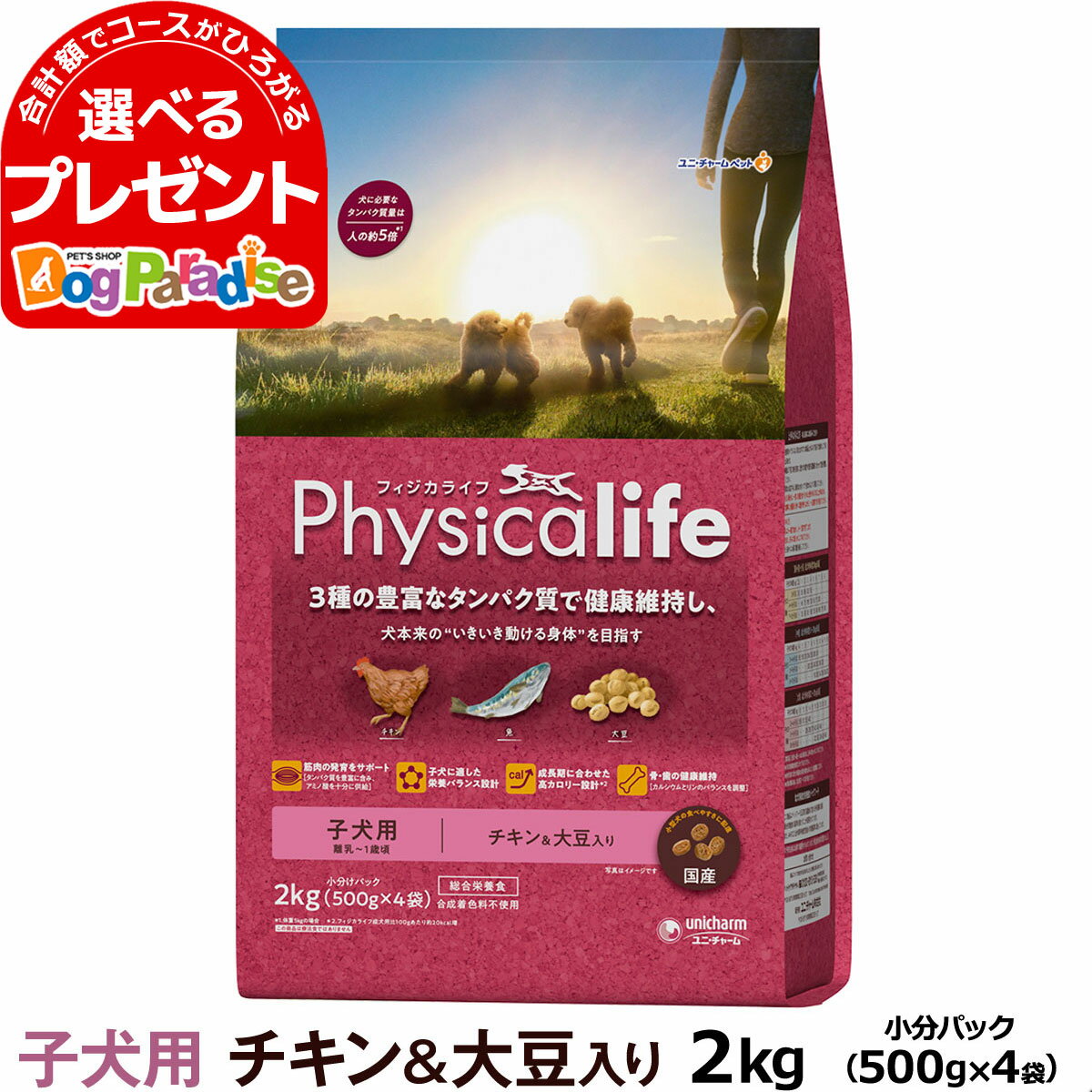 tBWJCt (Physicalife) qp `L哤 2kg 500g~4܂֗̕ȏpbN     ps[ c jE`[ j`[