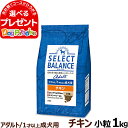 セレクトバランス アダルト チキン 小粒1kg 成犬 1才以上成犬 犬 ドッグフードドライ 低脂肪 ヘルシー品 ドック 鶏肉オメガ6 オメガ3 グルコサミン コンドロイチン ミルクプロテイン