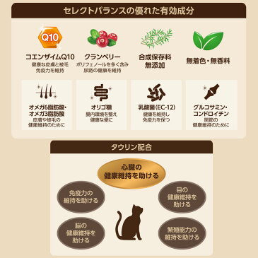 セレクトバランス グレインフリー キャット アダルト チキン 1.6kg(猫 グレインフリー 穀物不使用 成猫 皮膚 被毛 関節 乳酸菌)