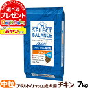 セレクトバランス アダルト チキン 中粒 1才以上の成犬用7kg＋おやつ付き 成犬 1才以上成犬 犬 ドッグフード select balance ドライ 低脂肪 ヘルシー 犬用品 ドック ペットフード