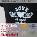 【最大800円オフクーポン！】haruteデコアイロンシール・Love & Peace