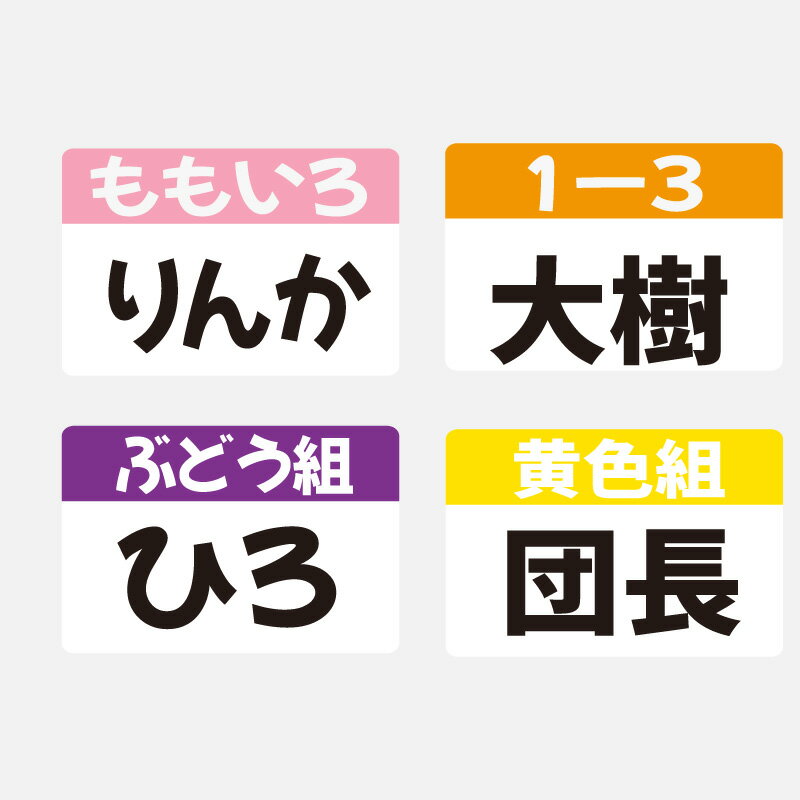 プリントワークスお名前アイロンシート・カラフルゼッケン