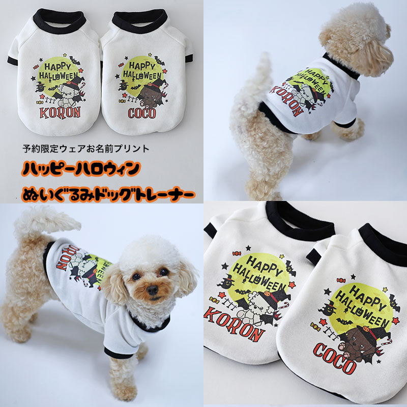 【最大800円オフクーポン！】[予約限定ウェア]ハッピーハロウィン・ぬいぐるみドッグ・トレーナー