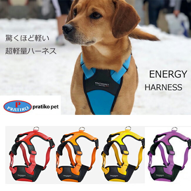 PRATIKO プラティコ エナジーハーネス 小型犬 中型犬 クッション入り超軽量ハーネス ペット ペットグッズ 犬用品 胴輪
