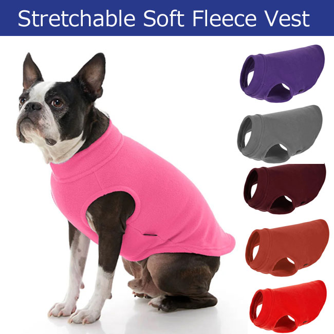 GOOBY ストレッチフリースベスト 犬服　おしゃれ　温かい　XS～5XL　超小型犬～大型犬サイズ