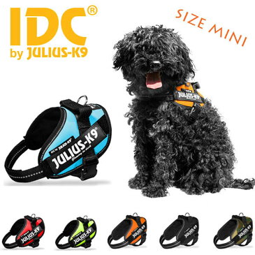 送料無料☆　JULIUS K9・ユリウスK9　IDCパワーハーネス　Miniサイズ（参考犬種：パグ、コーギー、フレンチブル、柴犬等）ペット・ペットグッズ 犬用品 胴輪・ハーネス 小型犬 犬 散歩 お出かけ 引っ張る つけ方 簡単