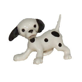 陶器製の小さな犬の置物 税込 Hagen Renaker ダルメシアン パピー 犬 置物 愛犬家 ドッグコレクション ギフト オーナーグッズ フィギュアー