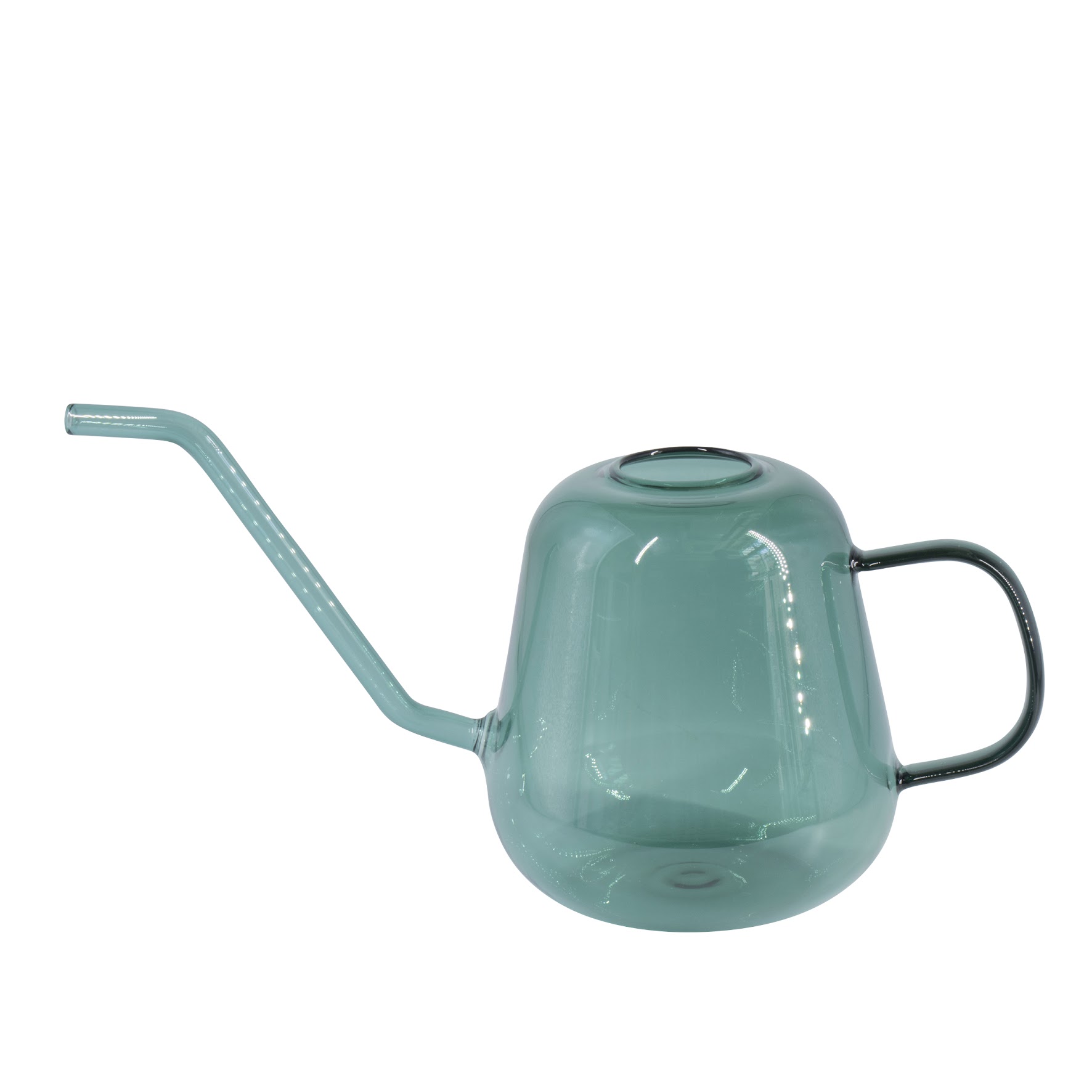 ＼ガラス製じょうろ／まるみのあるフォルムとシックなカラーが珍しいガラス製のジ...