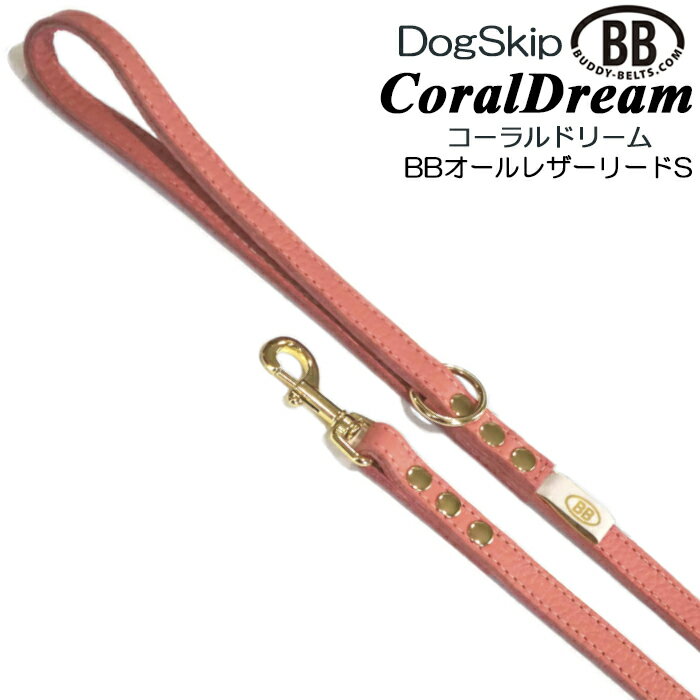 BBオールレザーリードSサイズ CoralDream コーラルドリーム バディベルト BUDDYBELT バディーベルト 犬用 ペット ドッグ バディーベルト正規輸入代理店 正規店