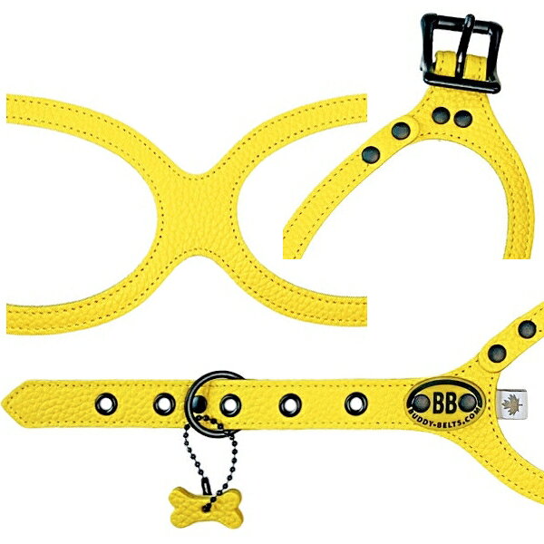 バディーベルト ハーネス 3.5号 バンブルビー Bumblebee 小型犬 中型犬 ペット レザー 本革 BUDDYBELT バディベルト 犬用 胴輪 リングハーネス メガネハーネス ボディベルト バディーベルト正規輸入代理店 首輪 犬の首や気管に優しい究極のハーネス 卸販売 dogskip-10090959 犬服,ドッグウェア DogSkip サンプル画像2
