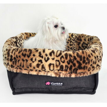 犬用 猫用 レオパードベッド ファンドルベッド カドラー 小型犬 FUNDLE leopard fur basket room