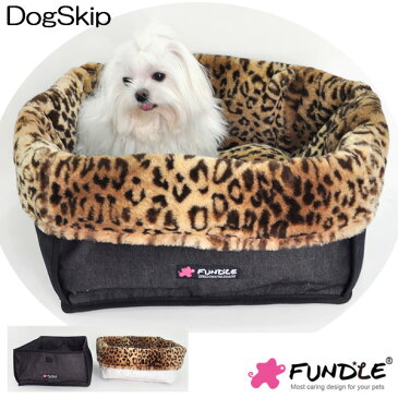 犬用 猫用 レオパードベッド ファンドルベッド カドラー 小型犬 FUNDLE leopard fur basket room