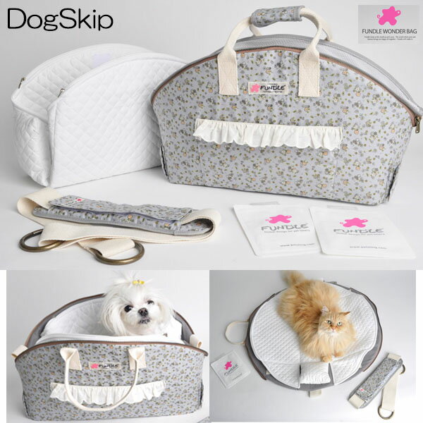 犬用 猫用 ファンドルバスケットラグキャリー サビーガーデン Lサイズ 小型犬 キャリーバッグ 保冷 FUNDLE BASKET RUG CARRYBAG