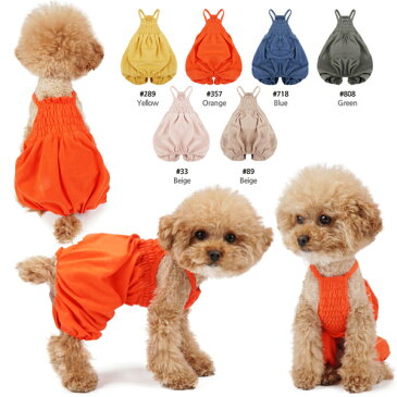 犬用 PAウルルポンチャンスリーブレスオーバーオール S,SM,M,ML,L,XLサイズ パピーエンジェル 洋服 ドッグウェア 小型犬 犬 Puppy Angel(R) WUJUJU PONCHAN Sleeveless Overall