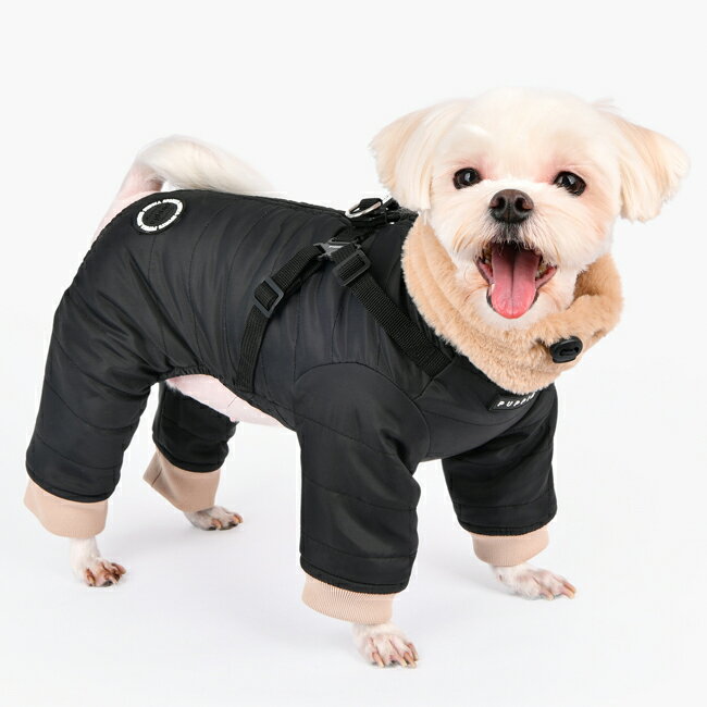 犬服,ドッグウェア DogSkipのハーネス型ジャンパー つなぎ オールインワン エバーソン Everson：XLサイズ 犬用 PUPPIA パピア ペット ドッグ 洋服 ベスト 胴輪 hgj｜アングル3