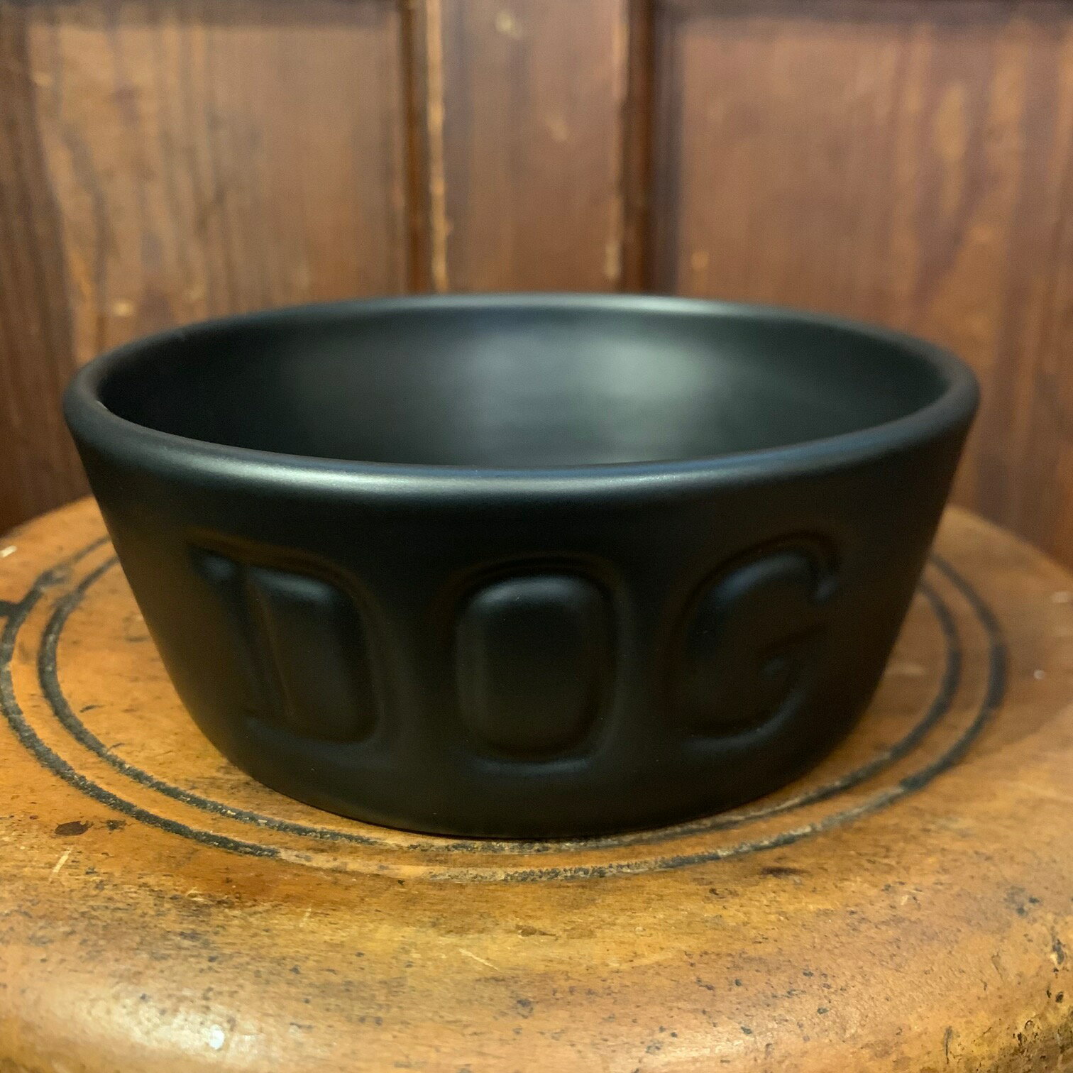BAUER POTTERY バウアーポッタリー Sサイズ ドッグボウル DOGBOWL マットブラック MATT BLACK 犬用食器