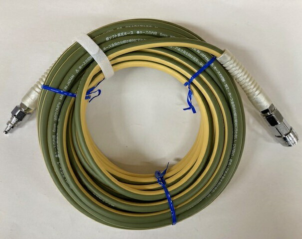 【宅配便！】　マッハ　S25-615 超ソフト高圧ホース　内径 6mm × 長さ 15m　ロックタイプ フジマック [限定] 高圧エアホース